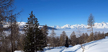 Vernamiège, snowshoe hike, Prarion, Pralovin