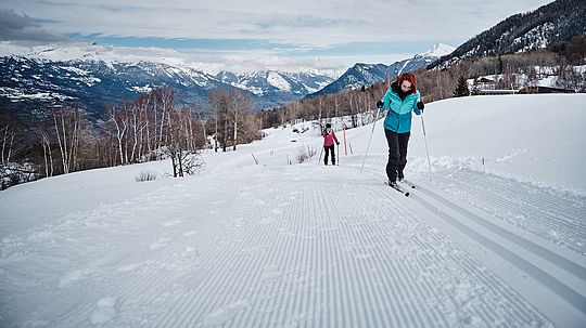 Ski de fond, nax, val d'hérens